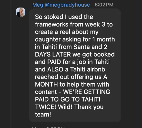 Paid Tahiti trip after 2 days